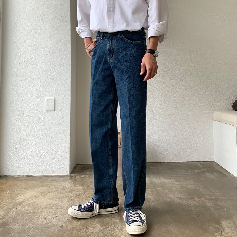 Straight denim pants or748