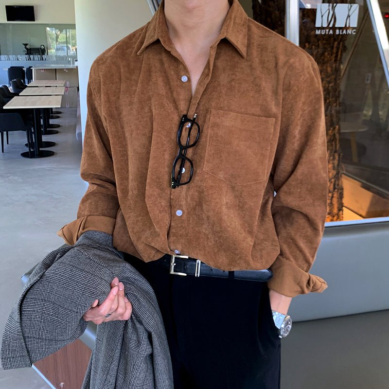 Corduroy Long Sleeve Shirt or1064