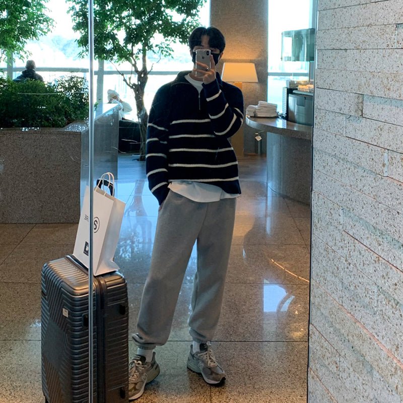 Half zip knit sweater or989