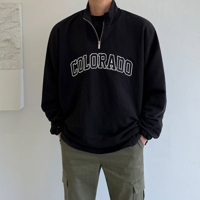 half zip sweater shirt    OR148