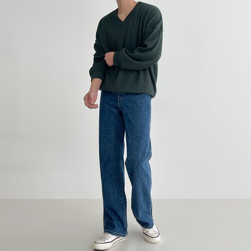 Straight denim pants or985