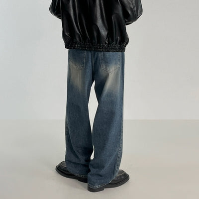 Loose wide denim pants or979