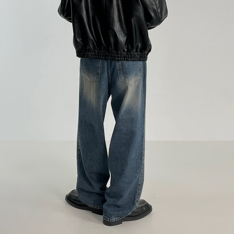 Loose wide denim pants or979