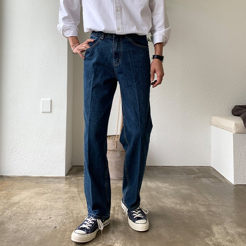 Straight denim pants or748