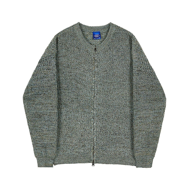 Collarless Knit Jacket    OR166