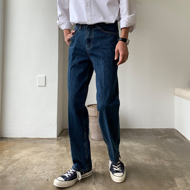 Straight denim pants or748