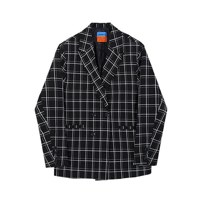 Casual Check Suit Jacket or1073