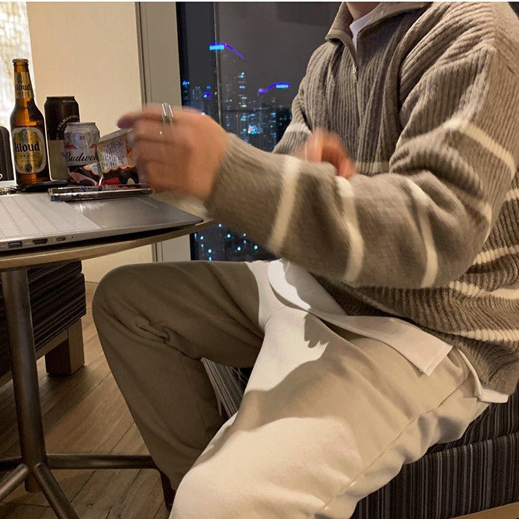 Half zip knit sweater or989