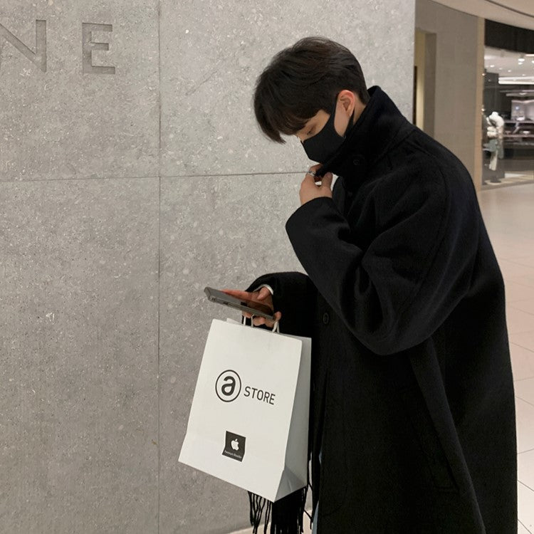 High neck long coat or992