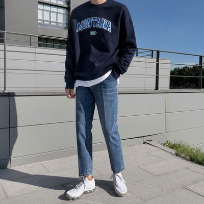 Casual straight denim pants or1030