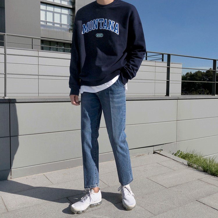Casual straight denim pants or1030