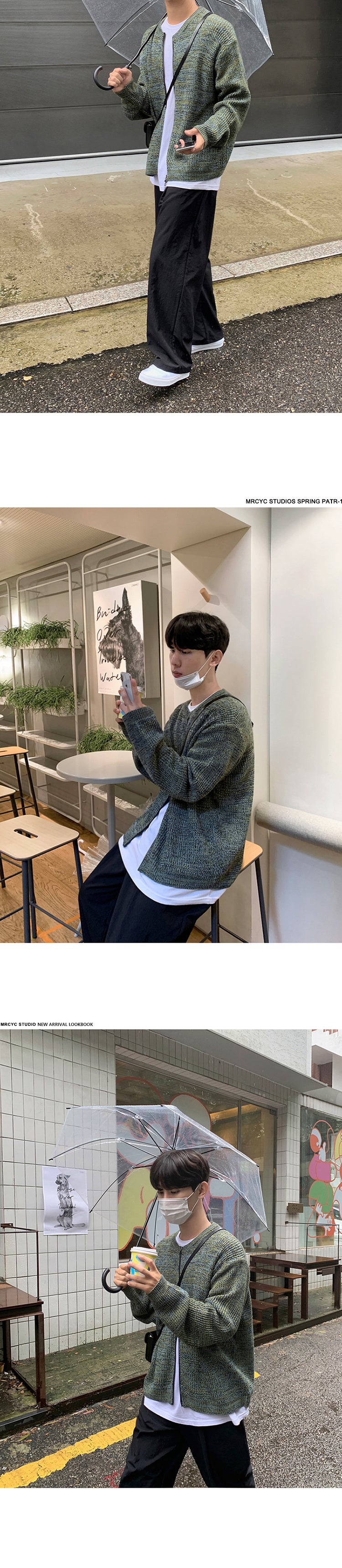 Collarless Knit Jacket    OR166