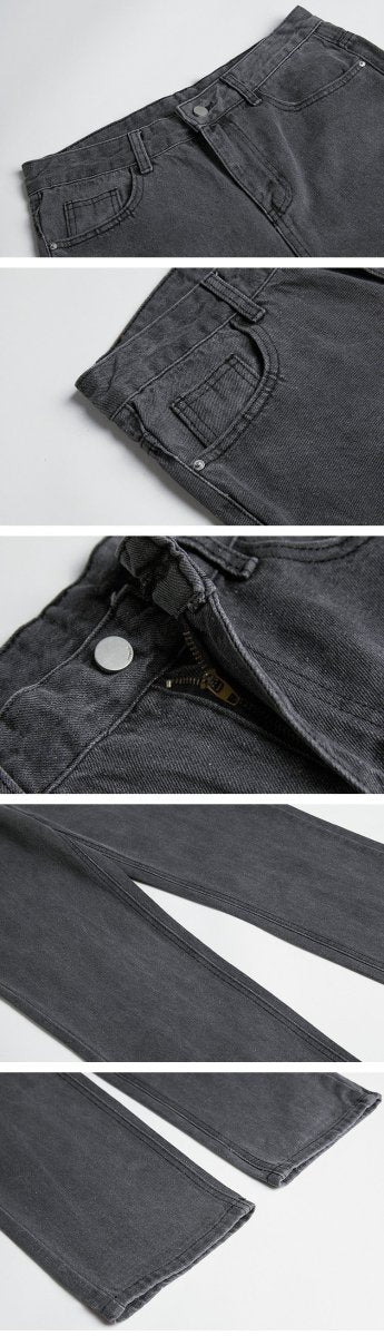 Straight wide denim pants or938