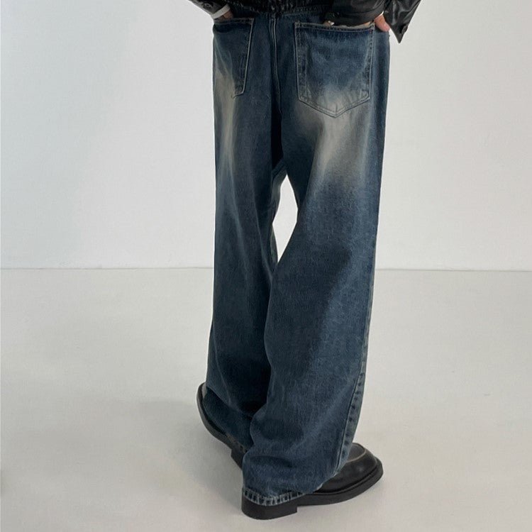 Loose wide denim pants or979