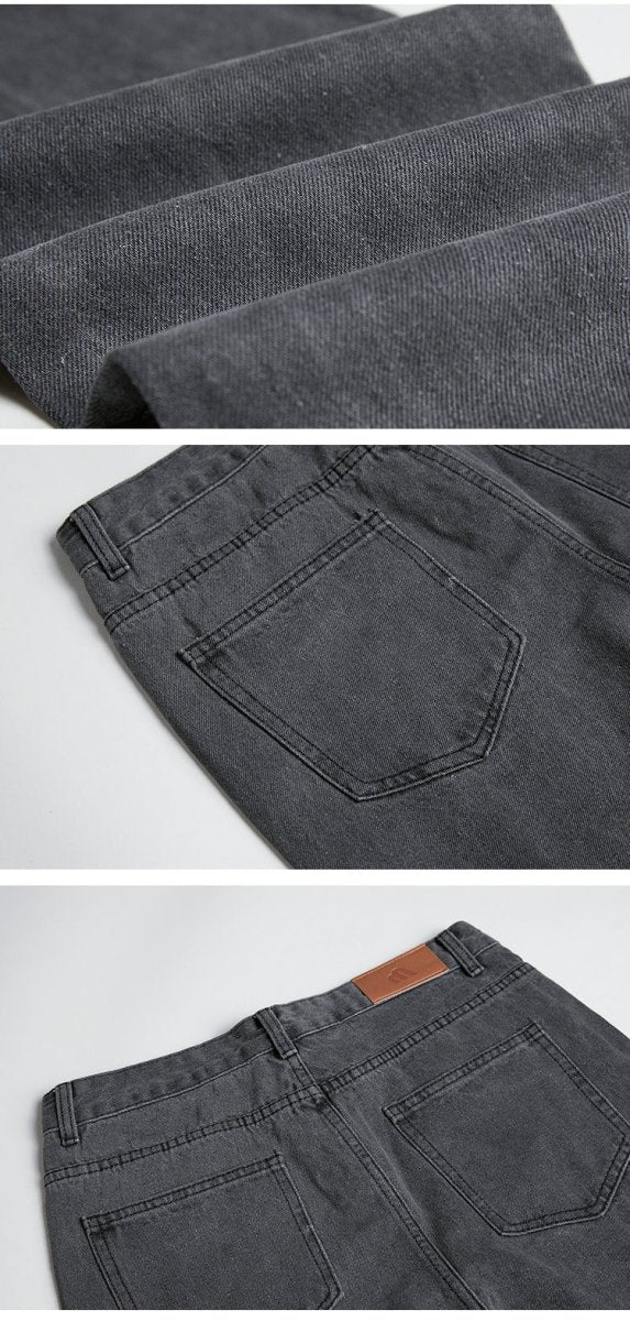 Straight wide denim pants or938