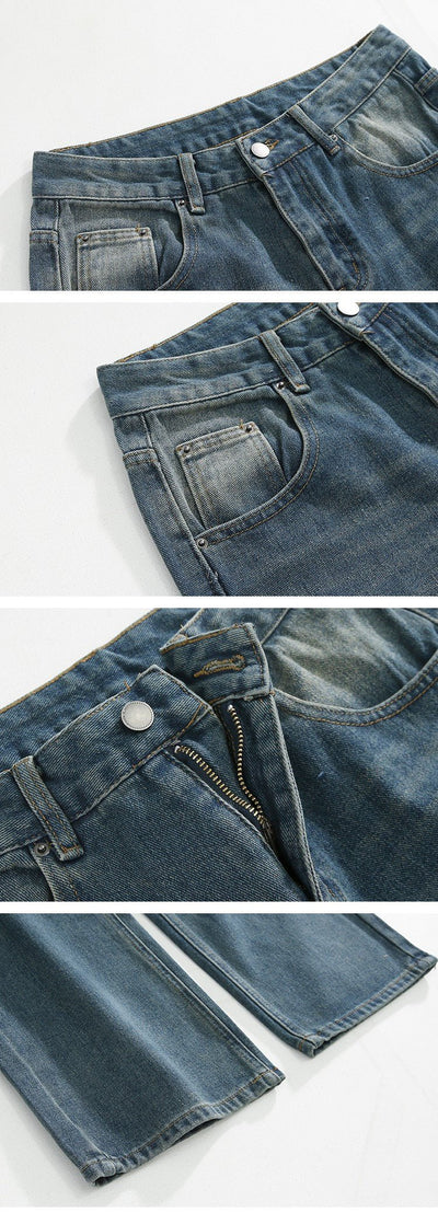 Loose wide denim pants or979