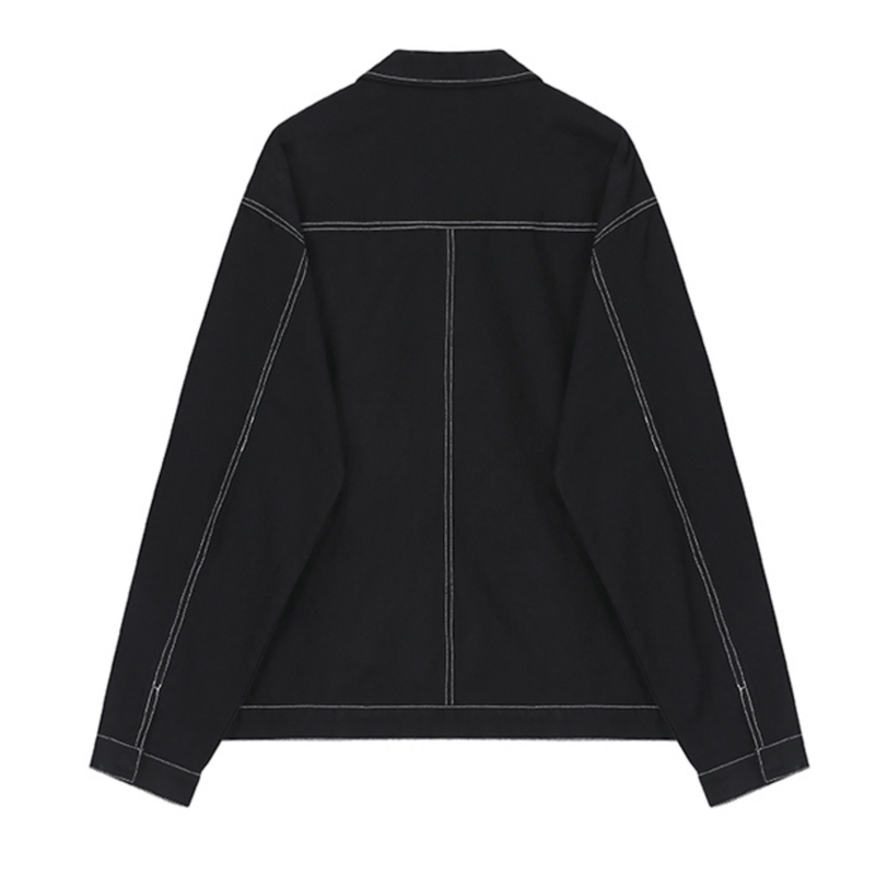 black lapel workwear jacket    OR172