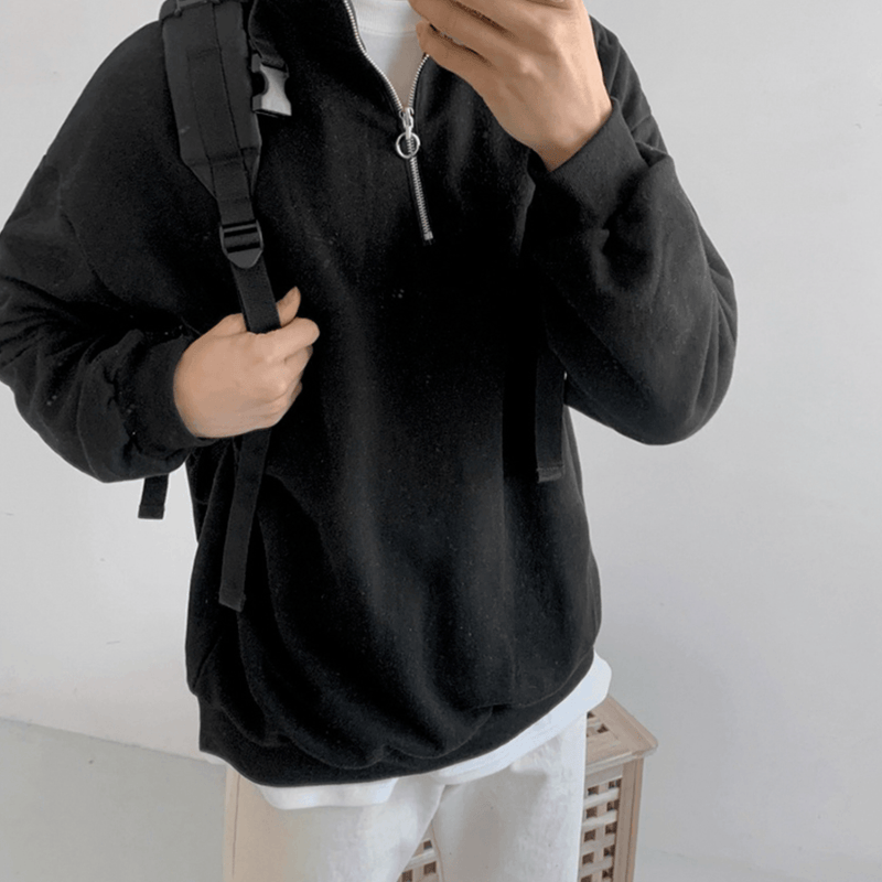 half zip high-collar sweater    OR176