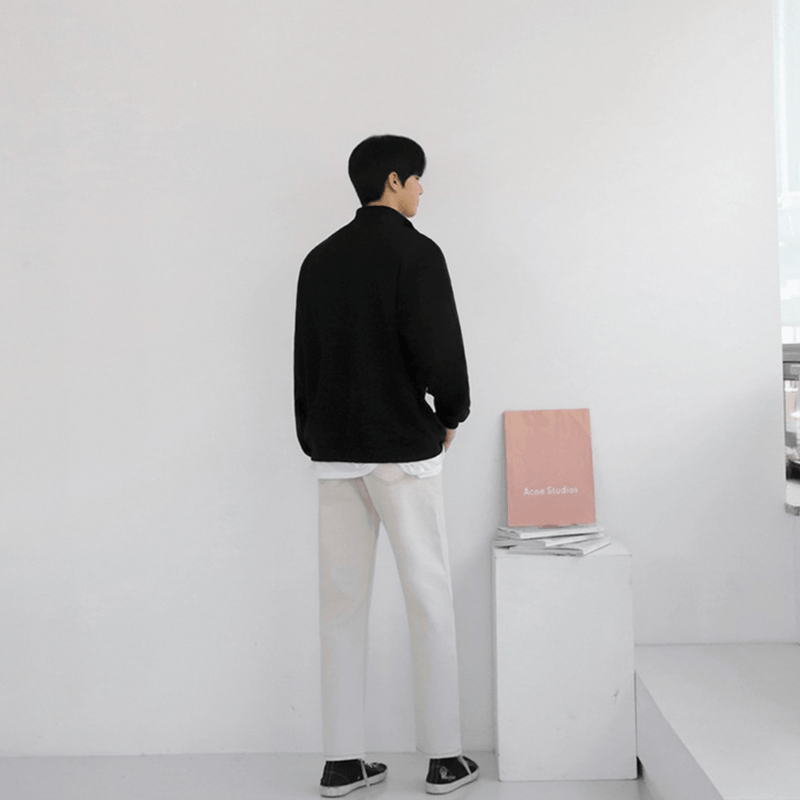 half zip high-collar sweater    OR176