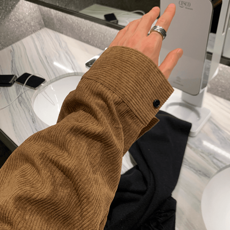 corduroy casual long-sleeved shirt OR280
