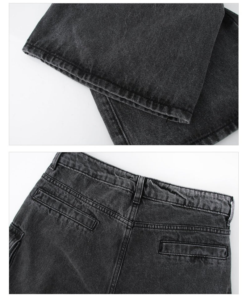 Wide pocket denim pants or797