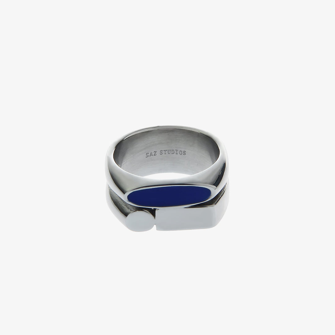 Blue Geometric Ring OR217 – 韓国メンズファッション通販 - ORUN -