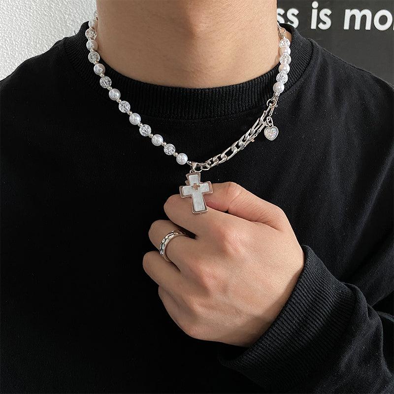 Cross Pearl Necklace or316