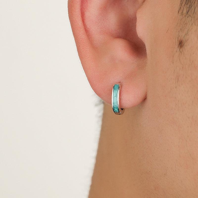 Green Hoop Earrings　OR1857