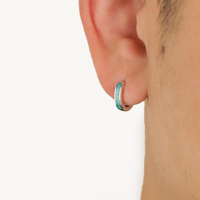 Green Hoop Earrings　OR1857