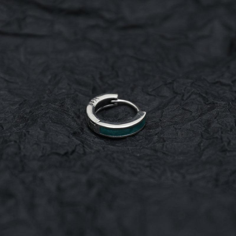 Green Hoop Earrings　OR1857