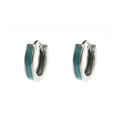 Green Hoop Earrings　OR1857