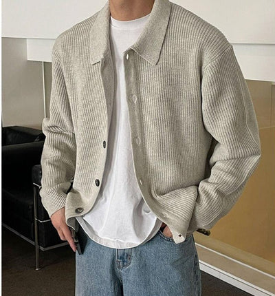 Lapel Button-down Knitted Cardigan OR1309