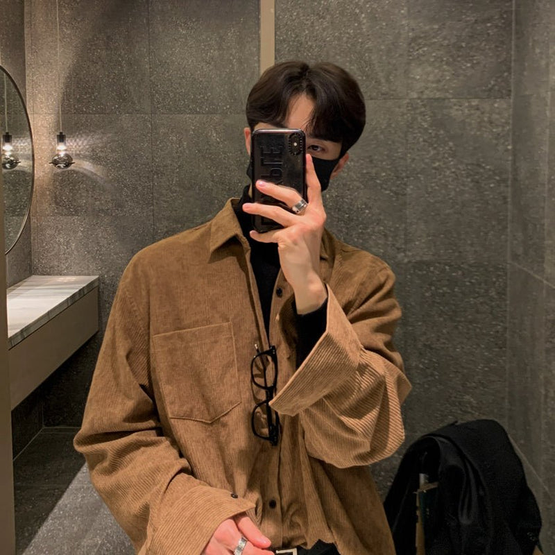 corduroy casual long-sleeved shirt OR280