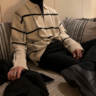 half zip retro knitwear OR287