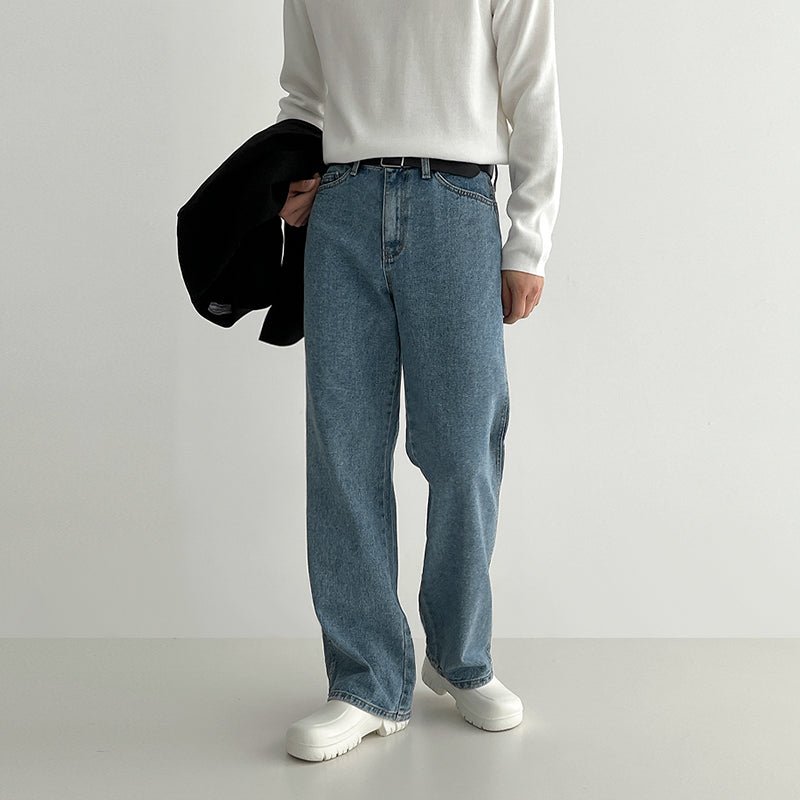 Straight denim pants or985