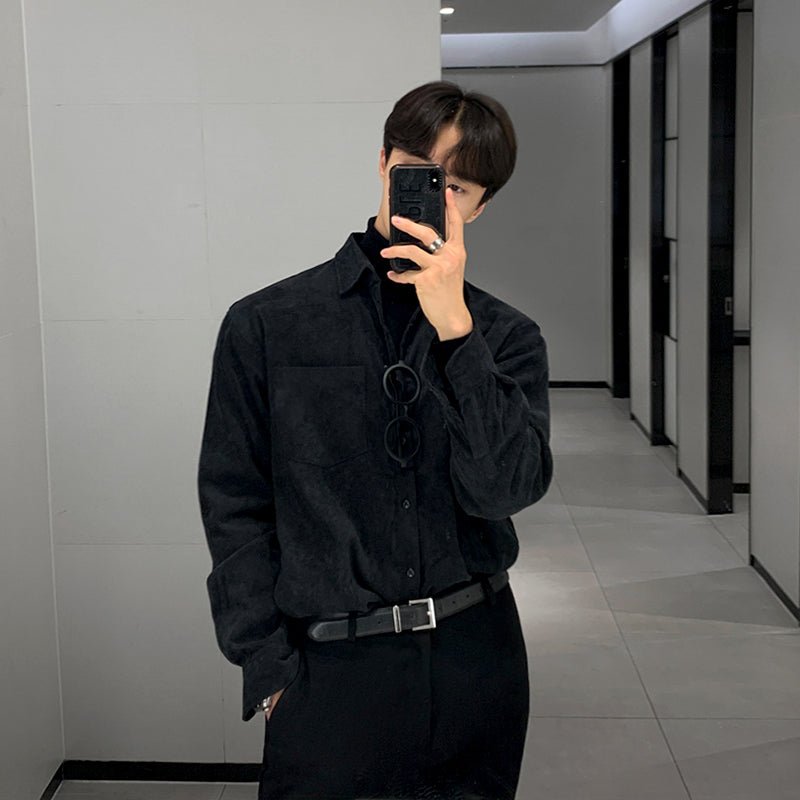 Corduroy Long Sleeve Shirt or1064