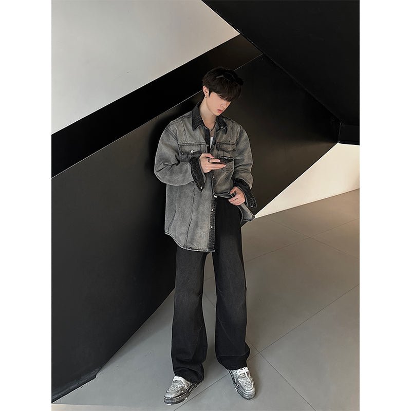 Back pocket denim pants or2107 - ORUN