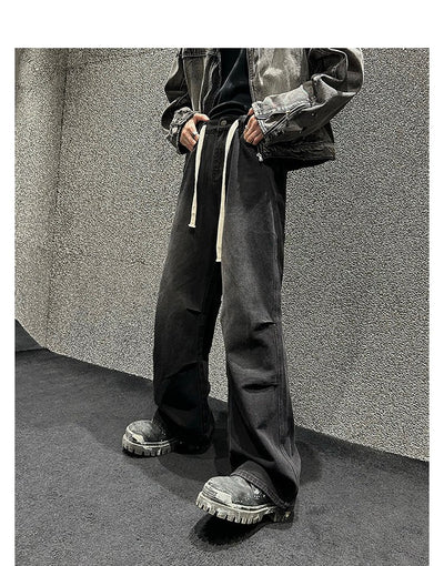 Back pocket denim pants or2107 - ORUN