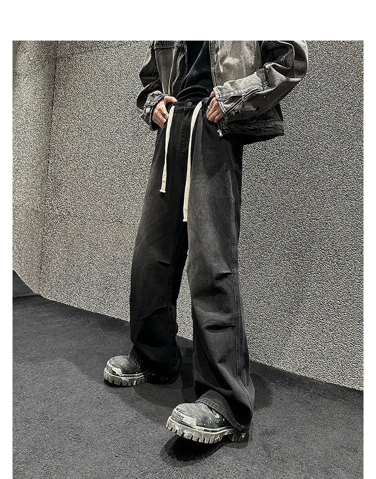 Back pocket denim pants or2107 - ORUN
