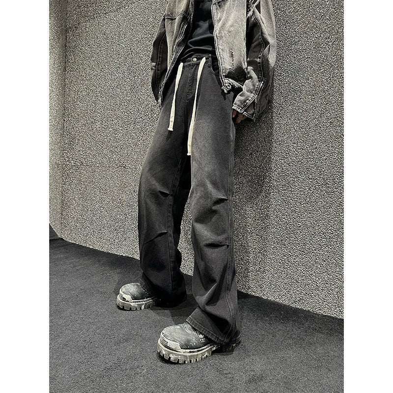 Back pocket denim pants or2107 - ORUN