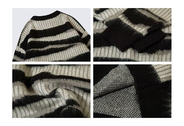 Border knit sweater or2576 - ORUN