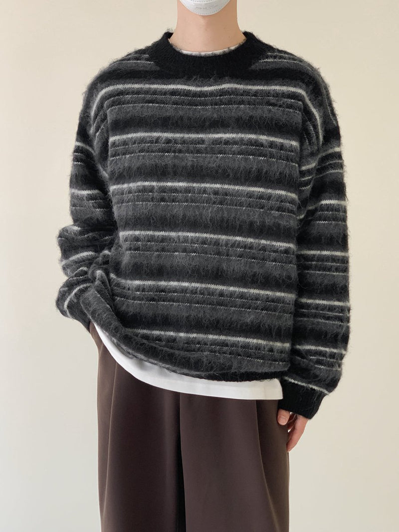 Border knit sweater or2726 - ORUN