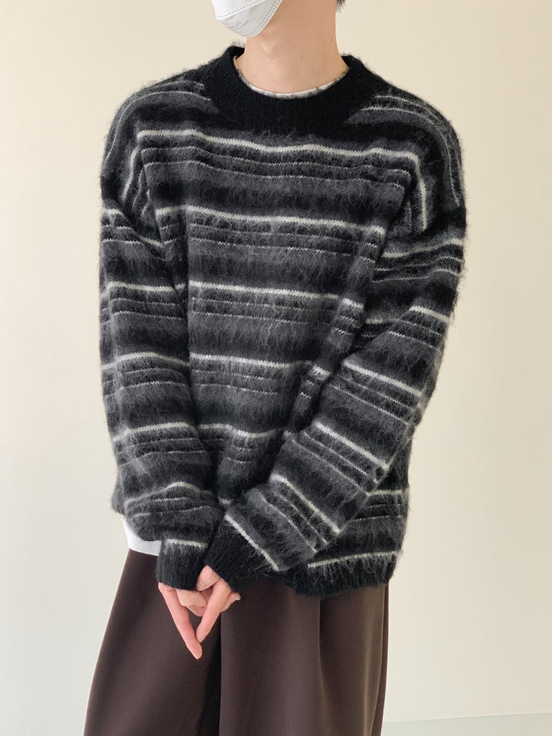Border knit sweater or2726 - ORUN