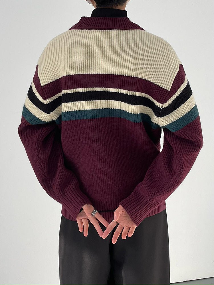 Border knit zipper jacket or2631 - ORUN