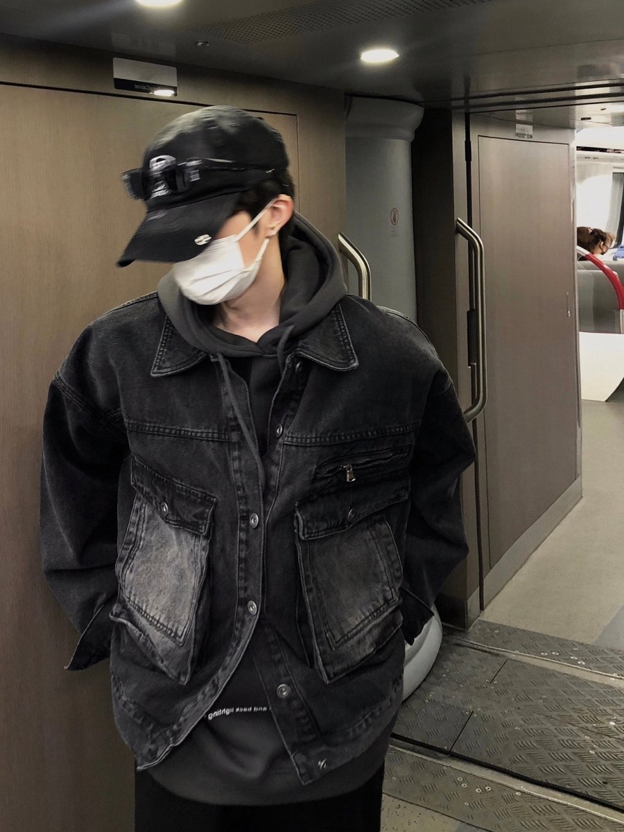 Cargo denim jacket or2030 – 韓国メンズファッション通販 - ORUN -