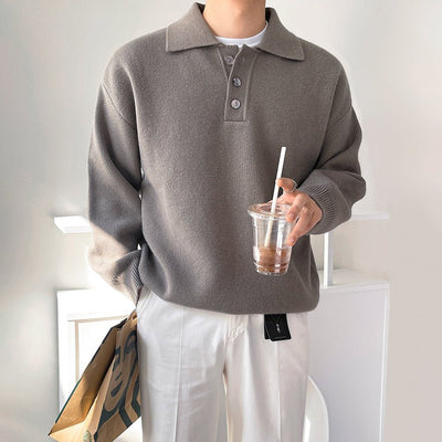 Casual long -sleeved knit polo shirt or2082 - ORUN