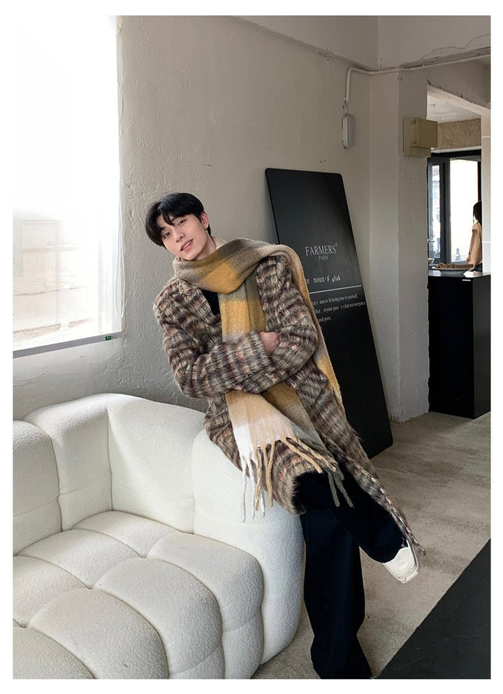 Check pattern long wool coat or2180 – 韓国メンズファッション通販 