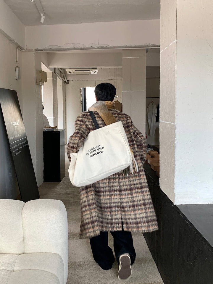 Check pattern long wool coat or2180 – 韓国メンズファッション通販 