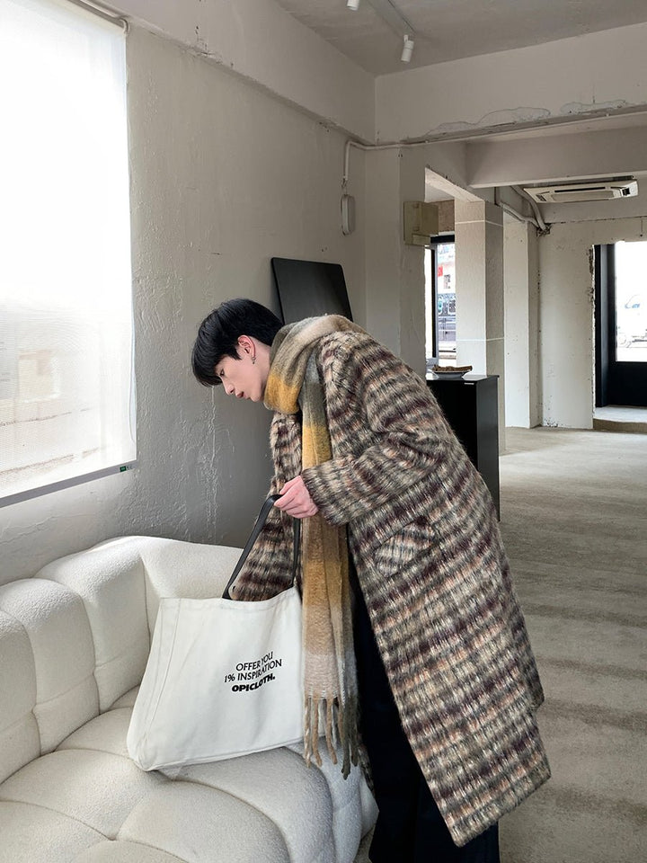 Check pattern long wool coat or2180 – 韓国メンズファッション通販 