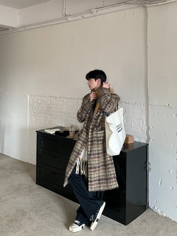 Check pattern long wool coat or2180 – 韓国メンズファッション通販 